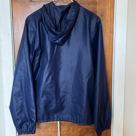 Vintage IZOD LACOSTE Anorak Jacket Hooded Half-Zip Windbreaker in Navy| Men's S - Picture 2 of 9